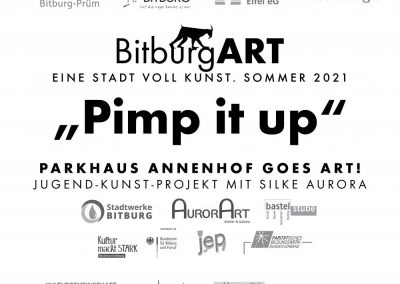 Rückblick: "Pimp it up" Parkhaus Annenhof goes ART! Jugend-Kunst-Projekt mit Silke Aurora | BitburgART - Eine Stadt voll Kunst - Sommer 2021